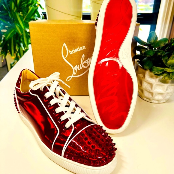 Christian Louboutin Seavaste 2 Orlato Flat Sneaker Red - Picture 3 of 6